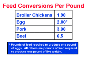 Feed Conversions per Pound