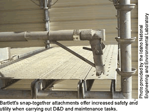 Bartlett's snap-together attachments offer increased safety and utility when carrying out D&D and maintenance tasks.