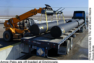 Arrow-Paks are off-loaded