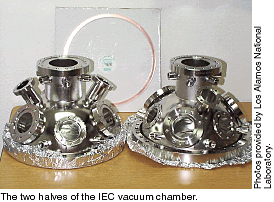 halves of IEC vaccum chamber